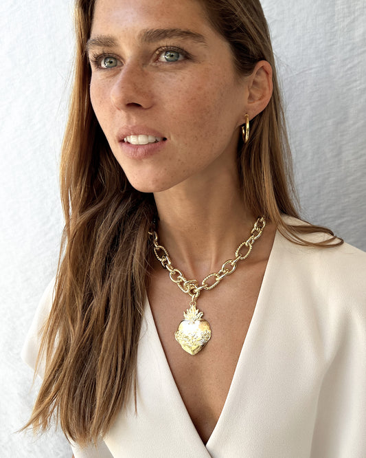 COLLAR MEDGOLD HEART