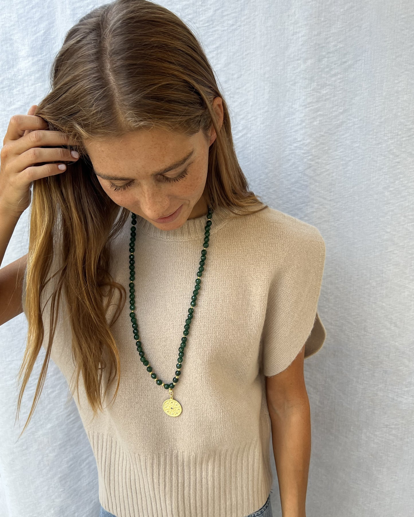COLLAR GREENSTONES GOLDY