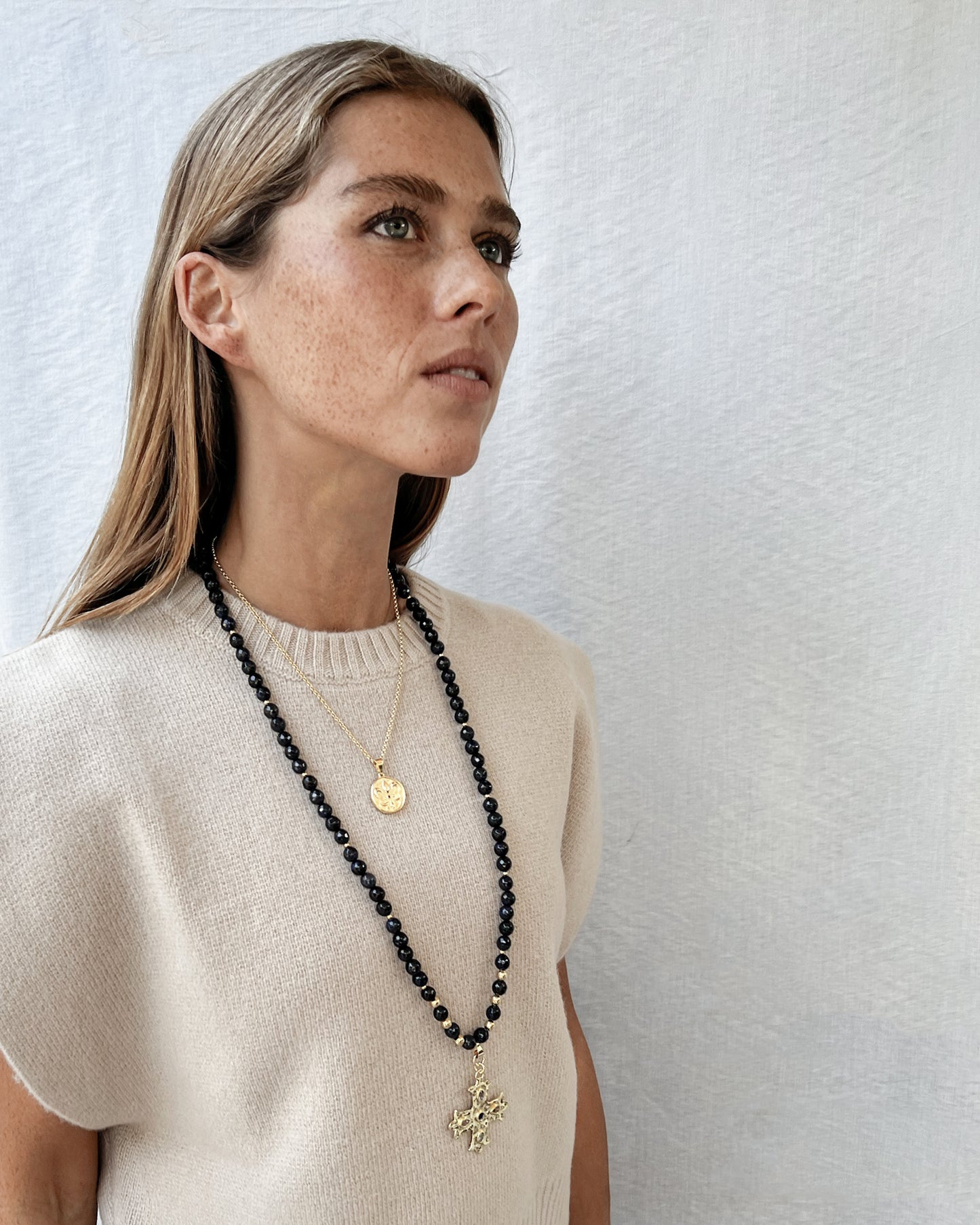 COLLAR BLUESTONES GOLDYCROSS