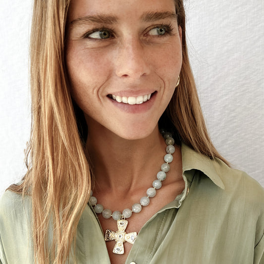 COLLAR BIGBLUESTONES CROSS