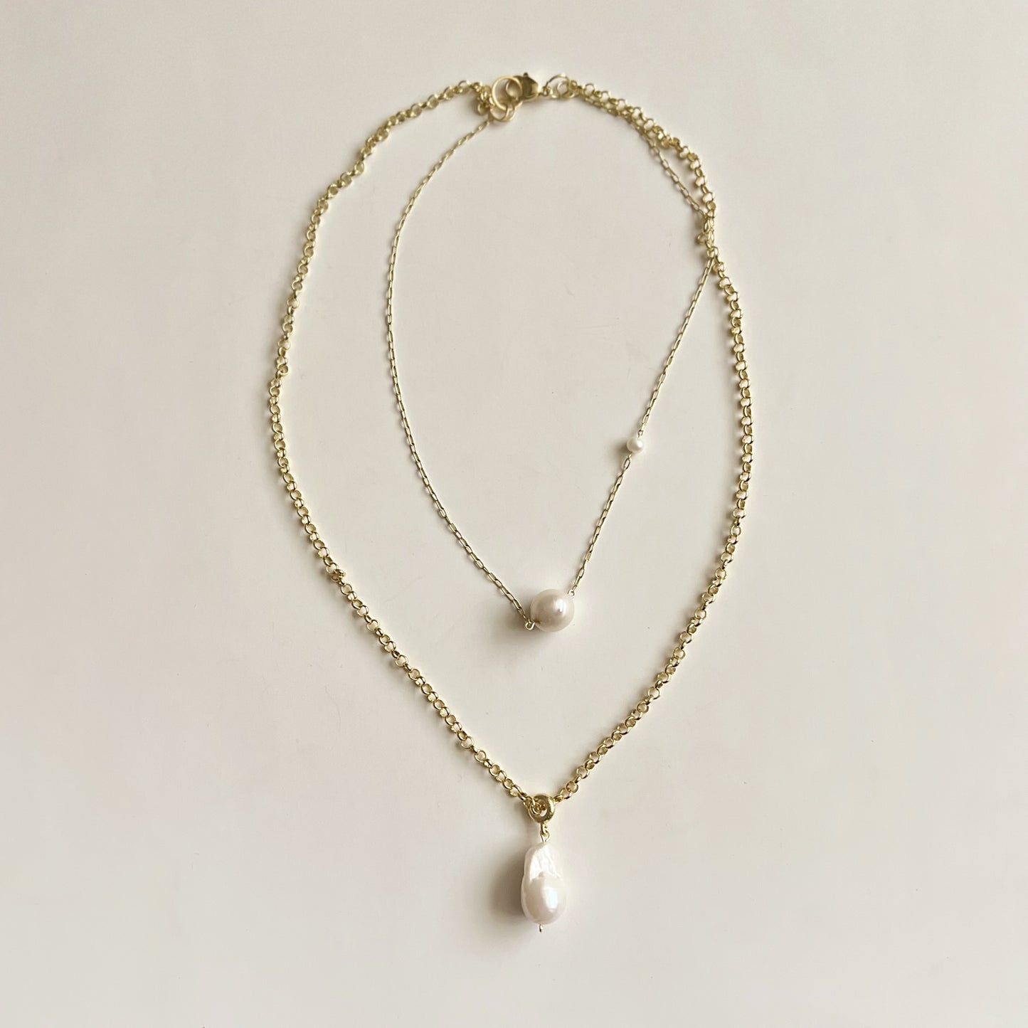 COLLAR DOBLE GOLDYPEARLS