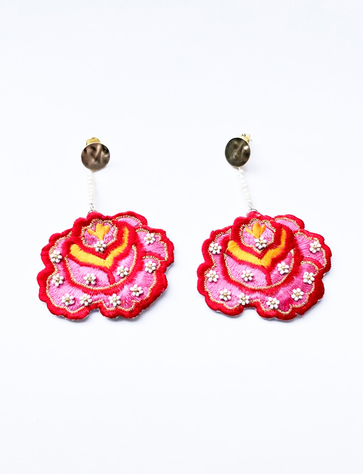 AROS FLOR BORDADA