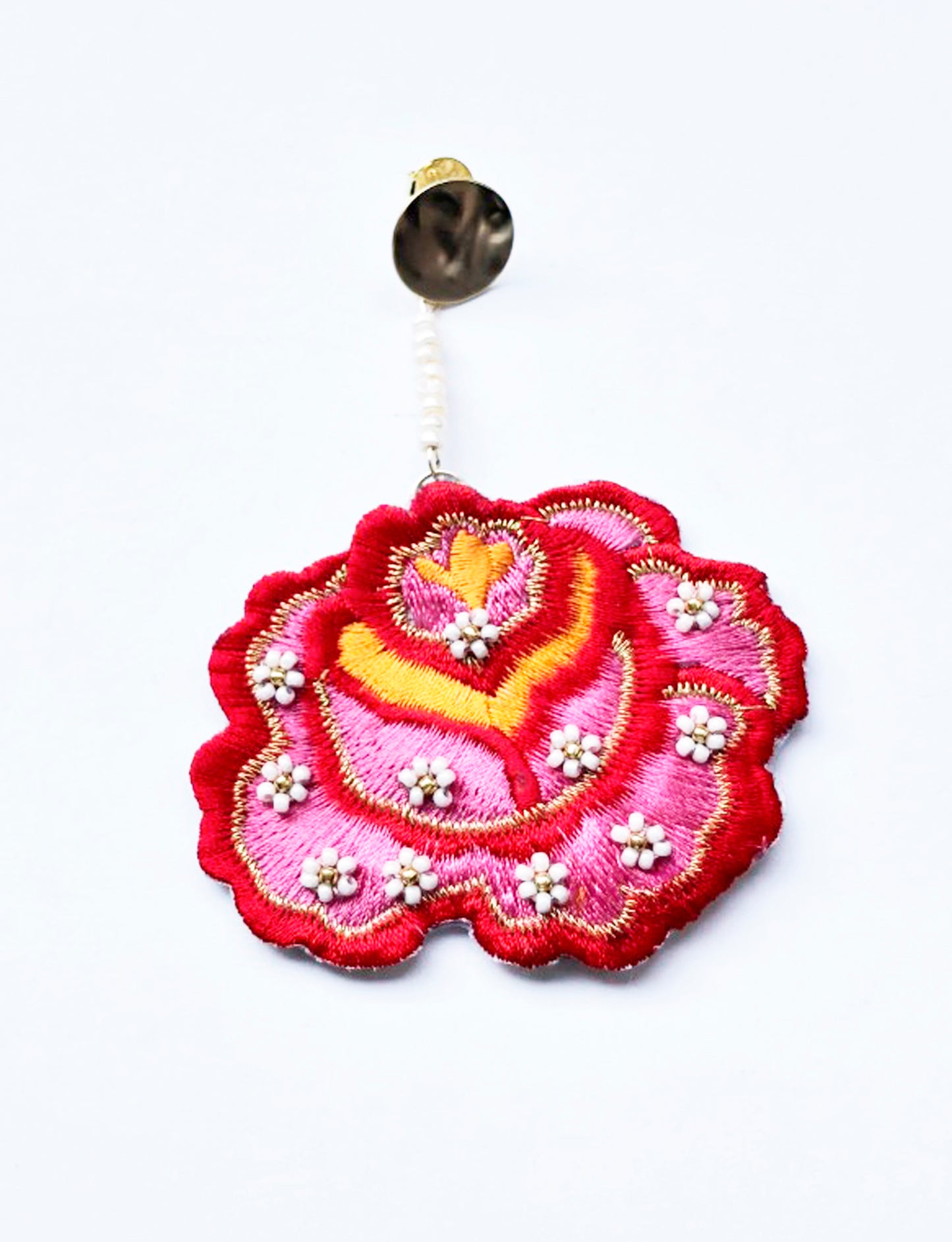 AROS FLOR BORDADA