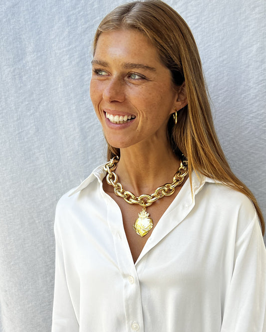 COLLAR BIGCHAIN GOLDHEART