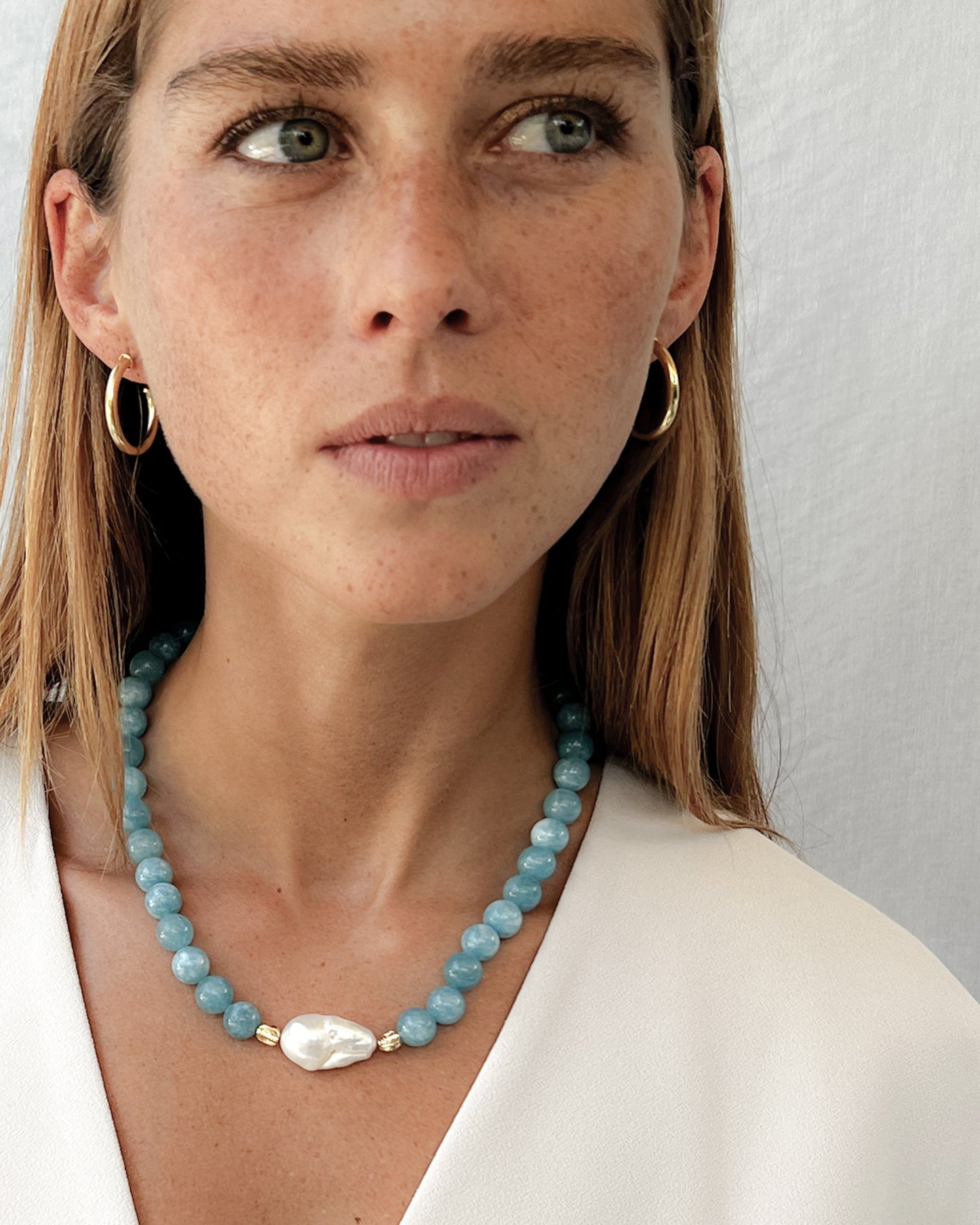 COLLAR JASPE PEARL