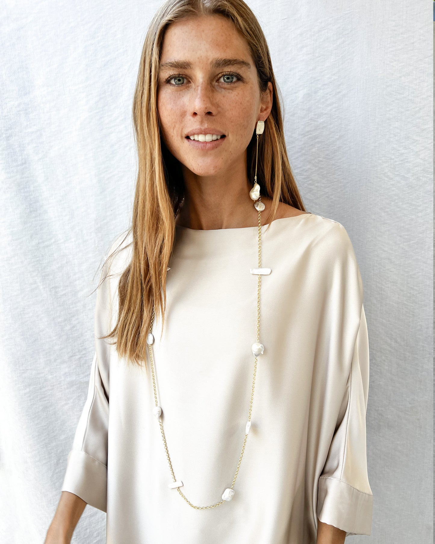 COLLAR LONGGOLDY PEARLS