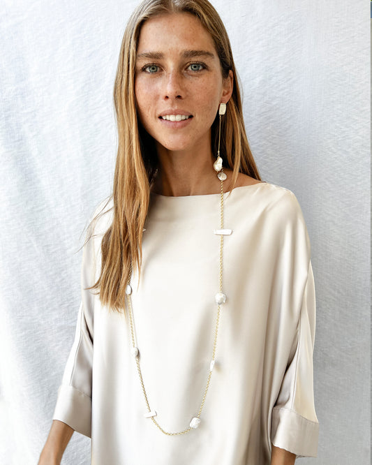 COLLAR LONGGOLDY PEARLS