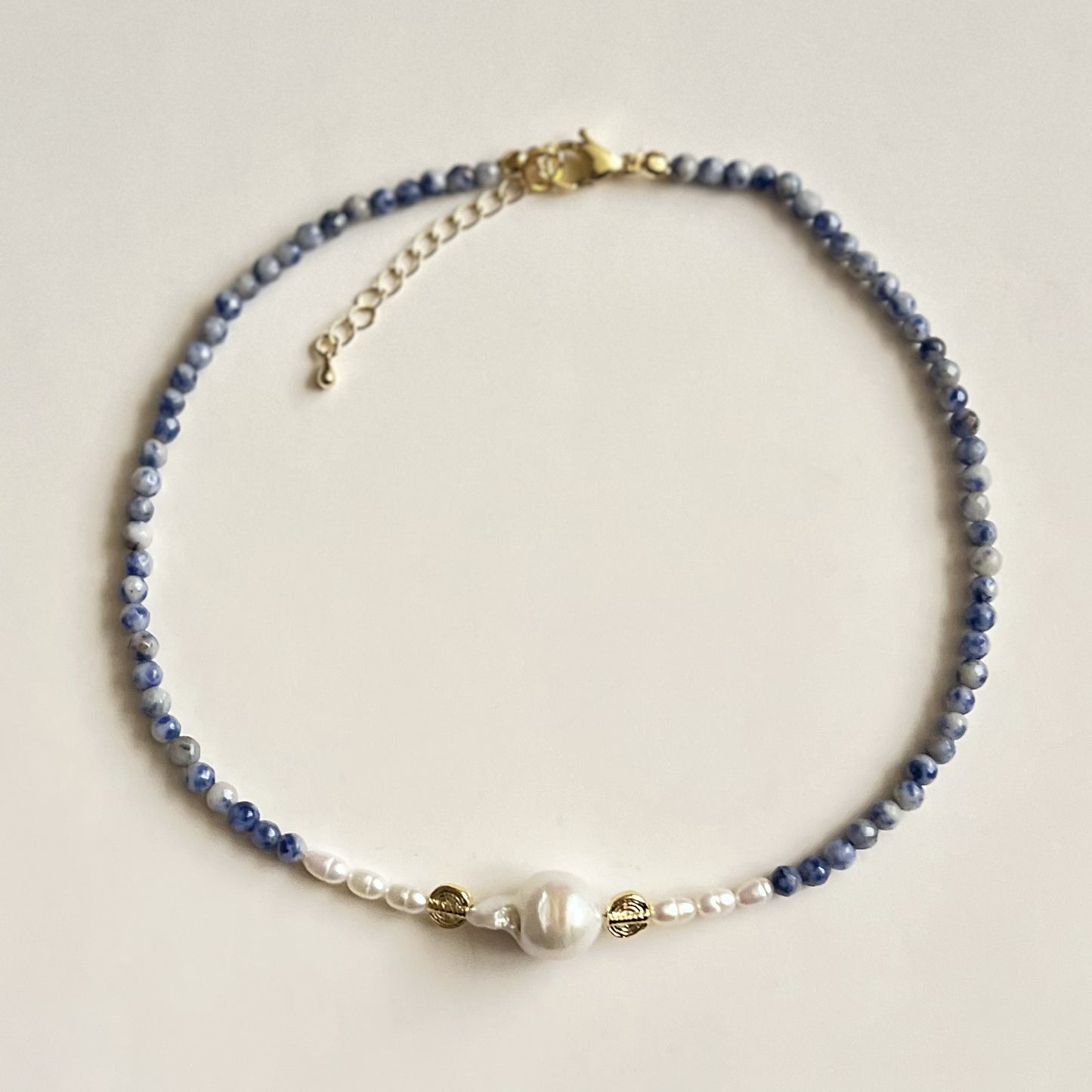COLLAR BLUE GOLDYPEARLIES