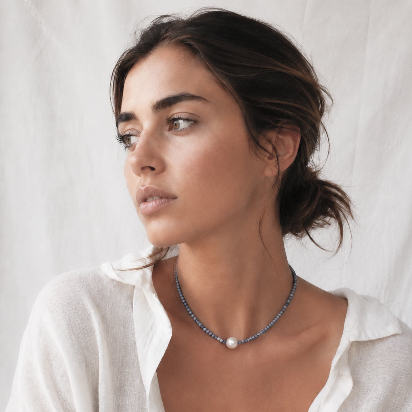 COLLAR BLUE ROUNDPEARL