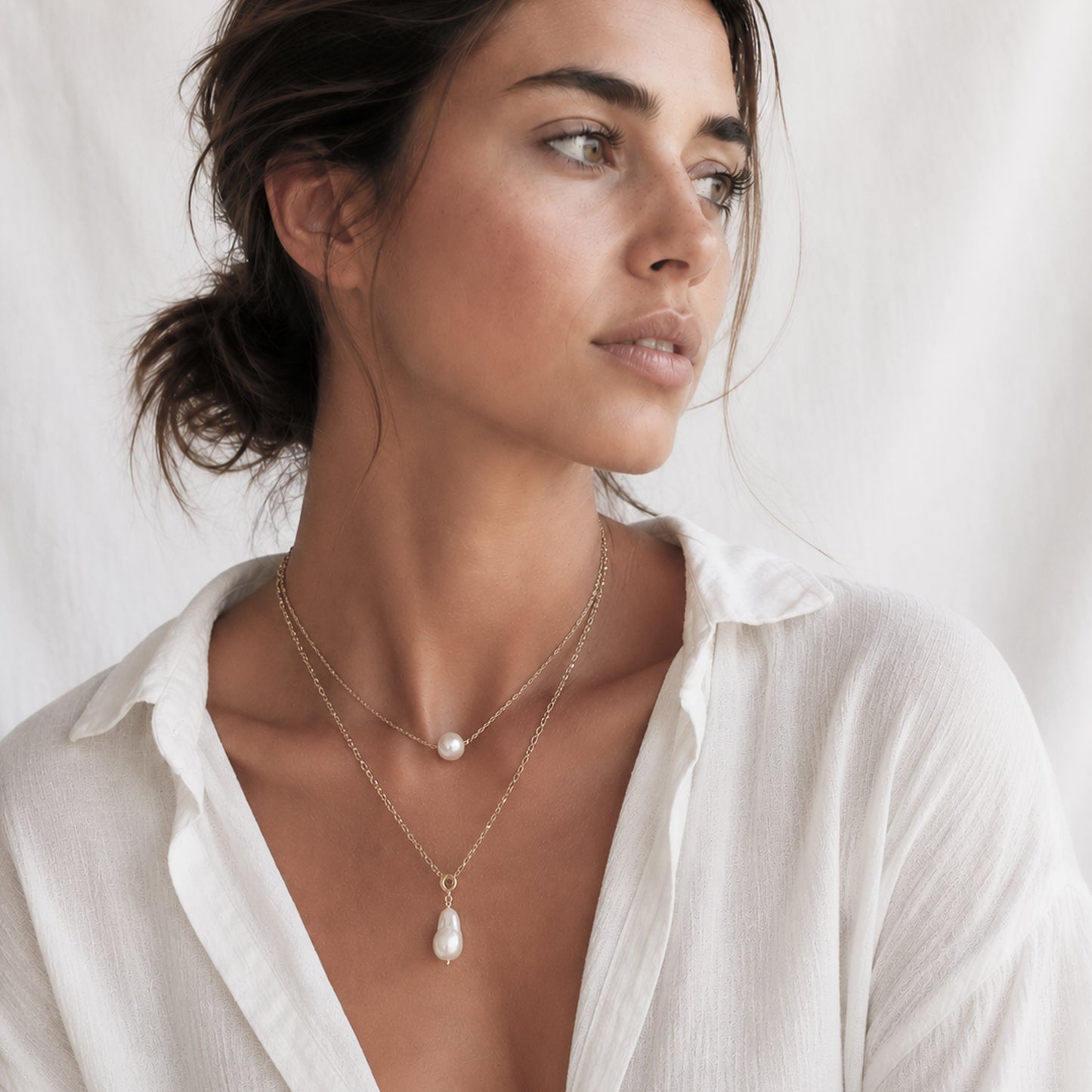 COLLAR DOBLE GOLDYPEARLS