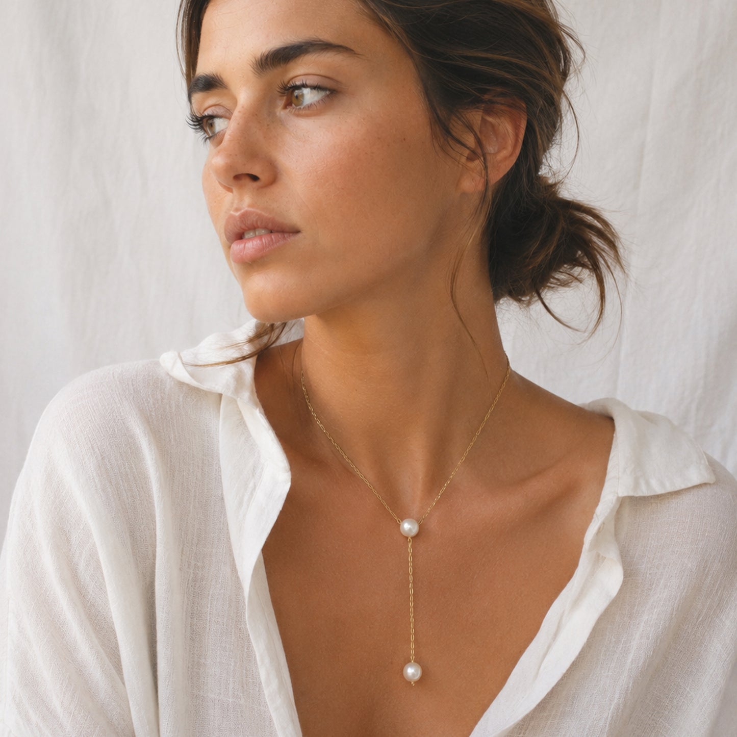 COLLAR DOBLE ROUNDEDPEARLS