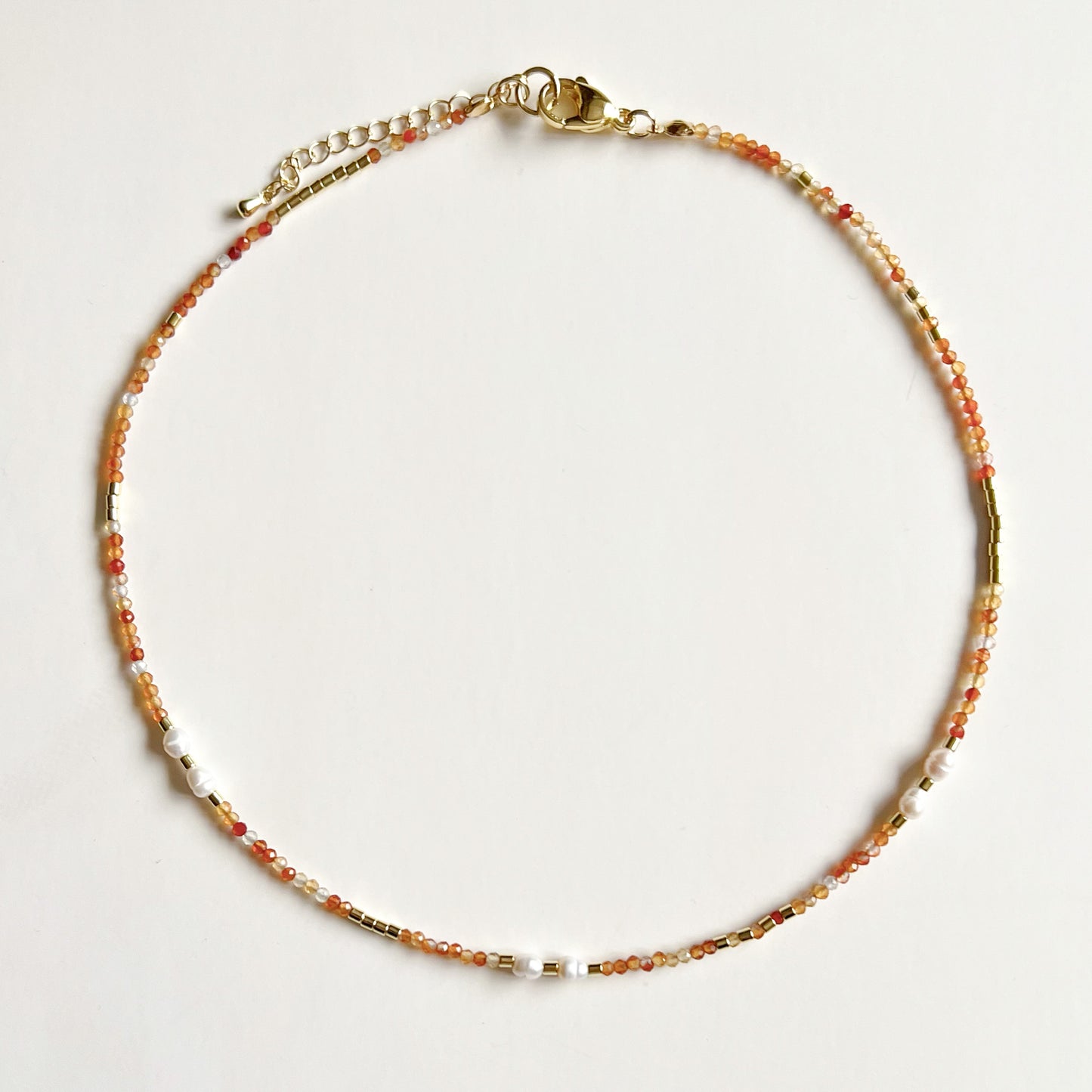 COLLAR GOLD ORANGEPEARLS