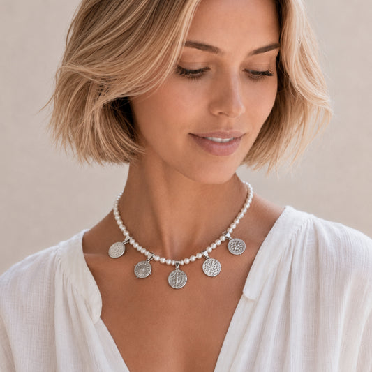 COLLAR PEARL SILVERMEDALS