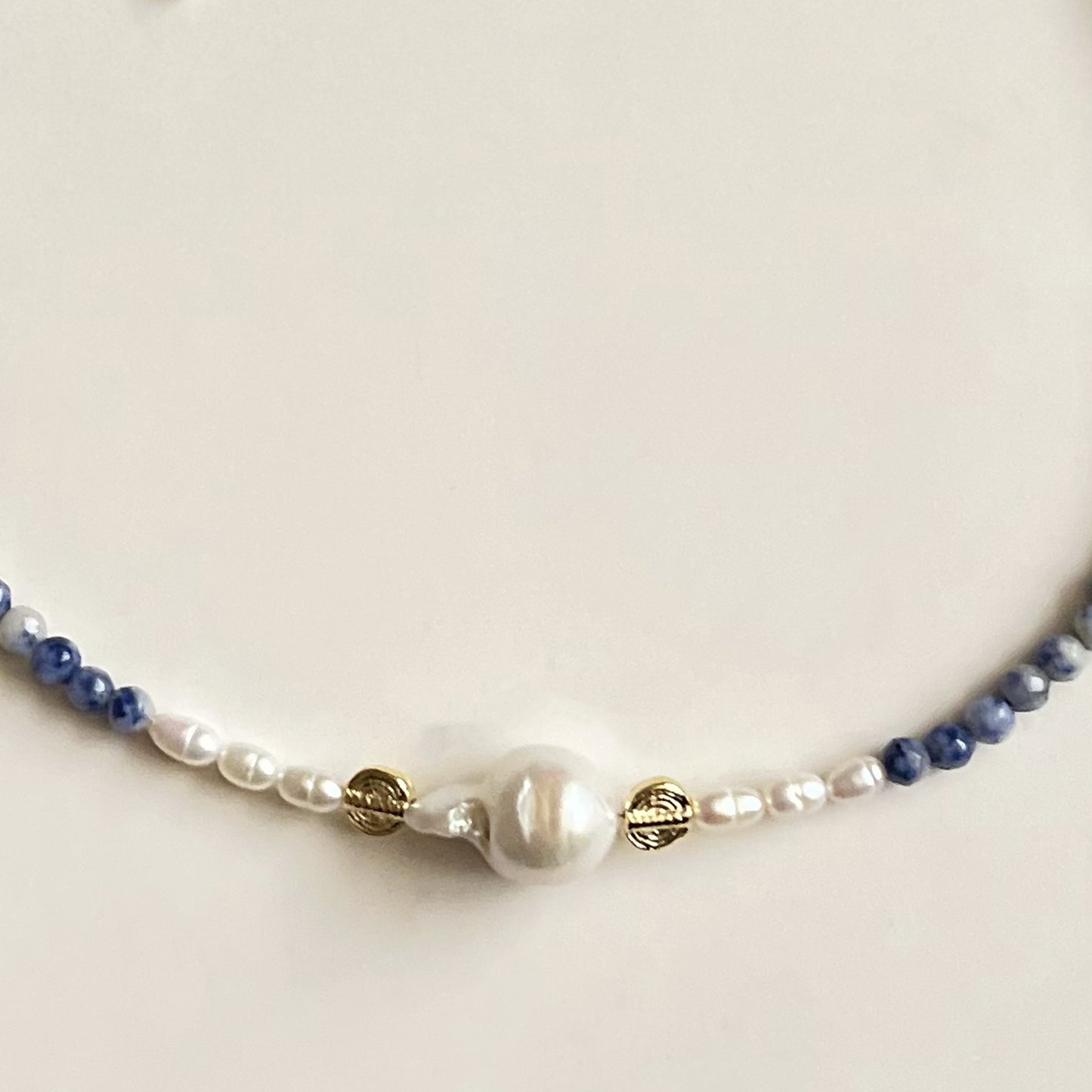 COLLAR BLUE GOLDYPEARLIES