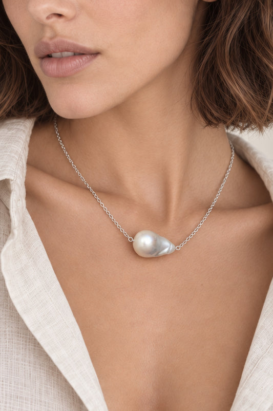 COLLAR SILVER BARROQUEONE