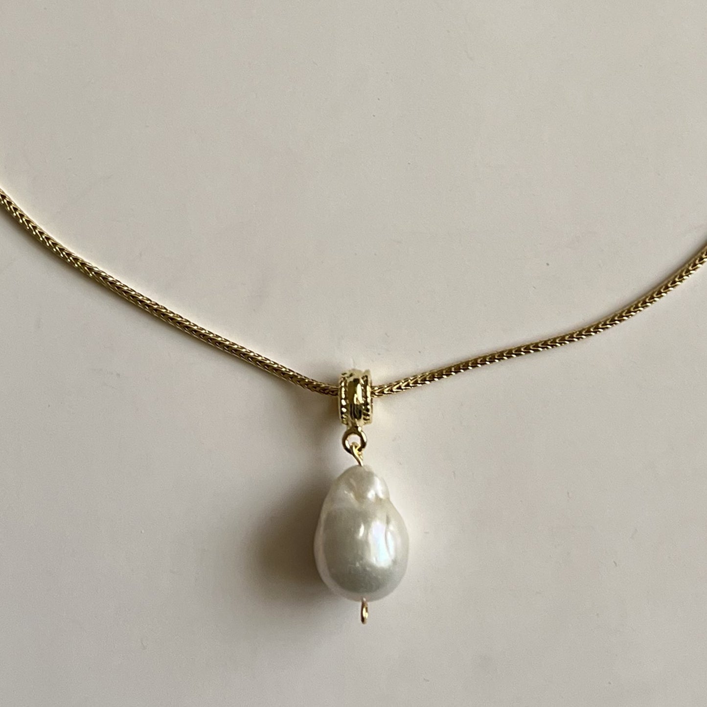 COLLAR GREYGOLDY BARROQUEPEARL