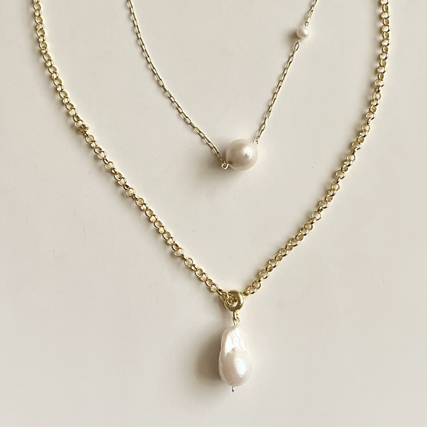 COLLAR DOBLE GOLDYPEARLS
