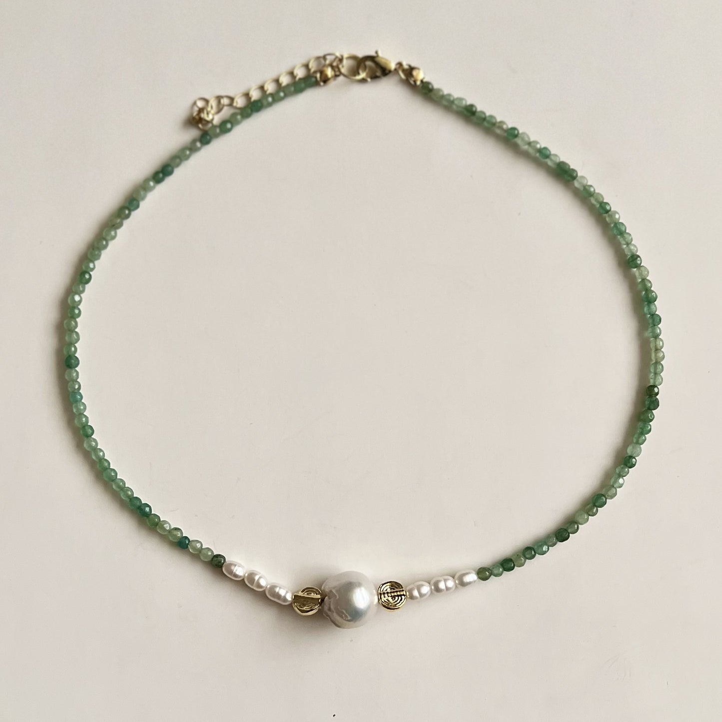 COLLAR GREEN GOLDYROUNDPEARL