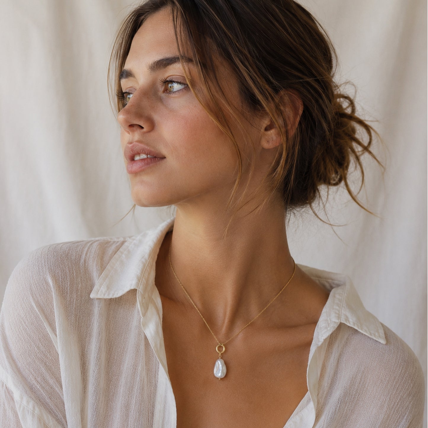 COLLAR FLAT GOLDYPEARL