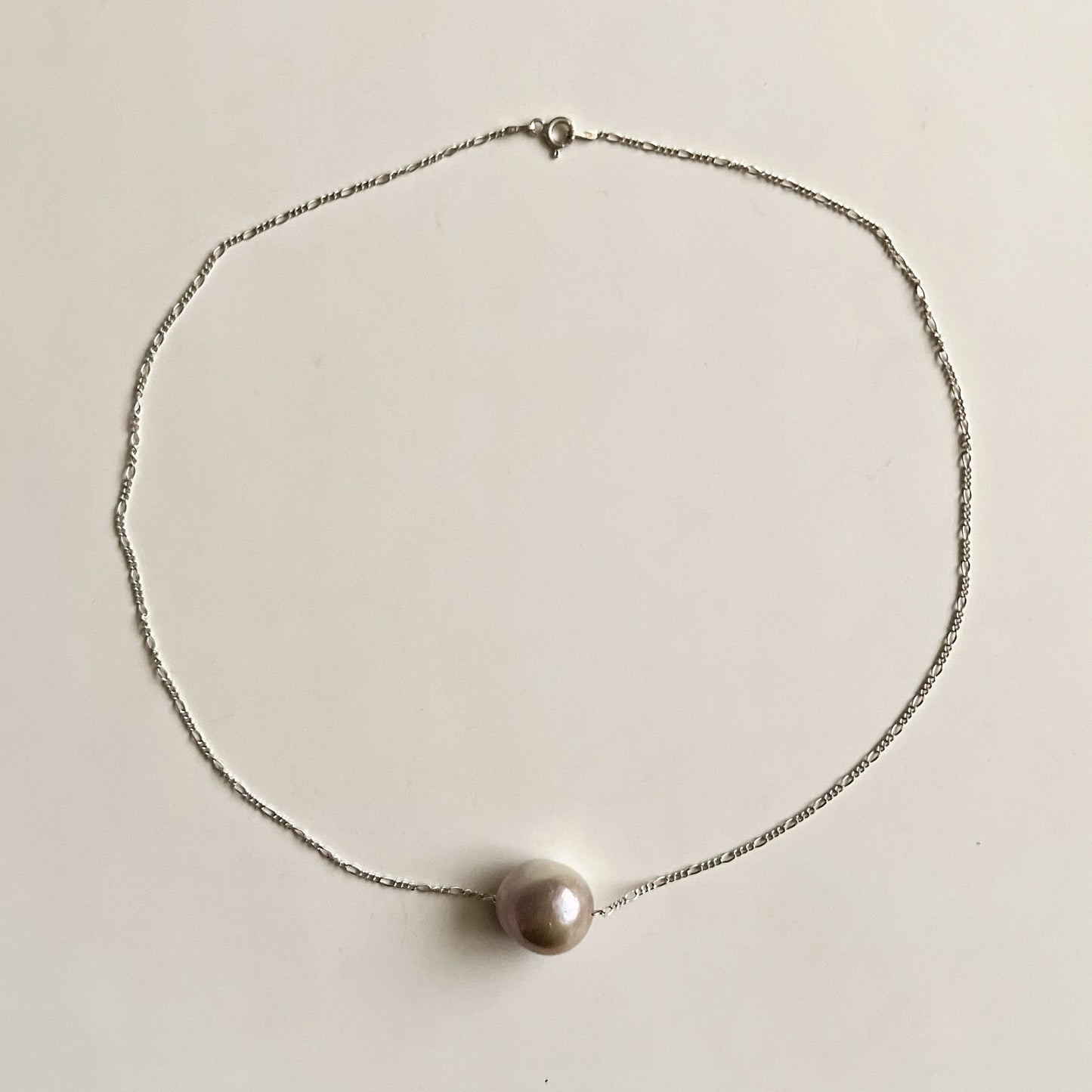 COLLAR SILVER BALLPEARL